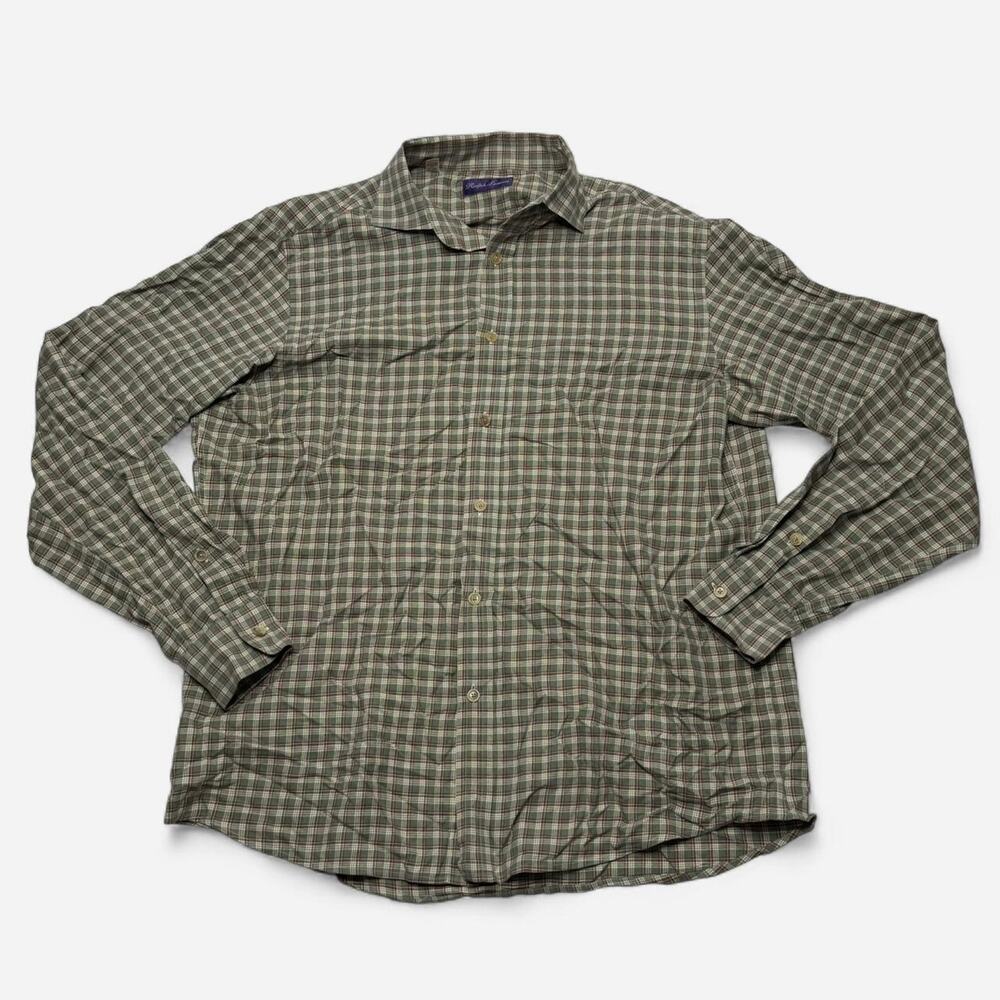 Ralph Lauren Green Plaid Long Sleeve Button Down Shirt Men’s Large